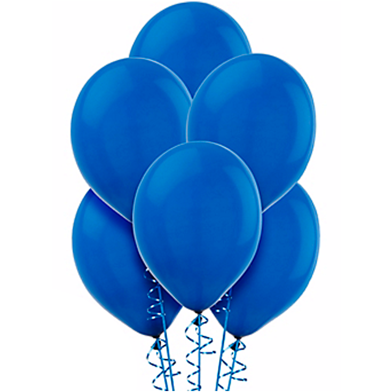 Воздушные шары синий пастель