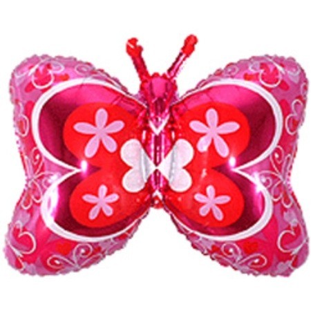 Фольгированный шар розовая бабочка