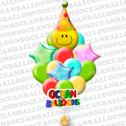 «Забавный Клоун» букет из 24 воздушных шаров