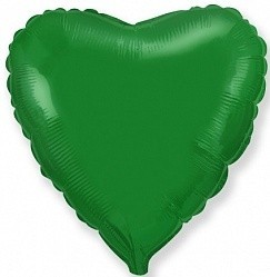 Фольгированный Сердце, Зеленый.