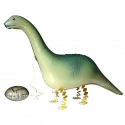 Ходячий шар из фольги динозавр с яйцом