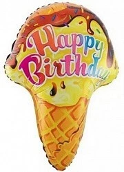 Мороженое фольгированный шарик с днем рождения
