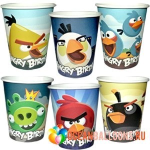 Стакан ANGRY BIRDS 8 штук.