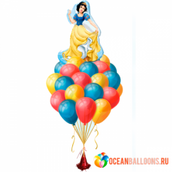 Букет шаров Белоснежка 21 шт.