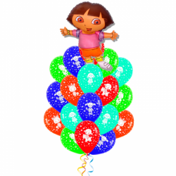 Приключение Даши-2 букет из 11 шарика