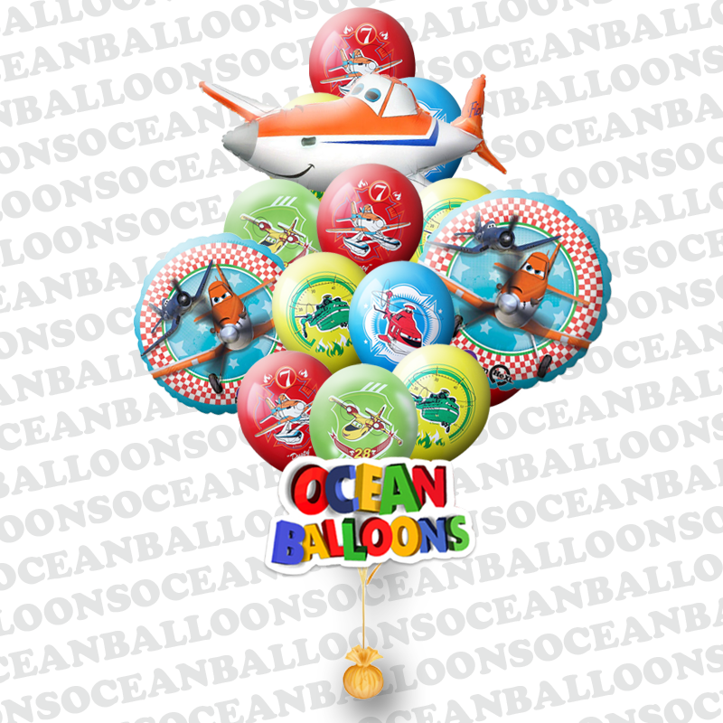 Букет «Самолет» из 18 Гелиевых шаров