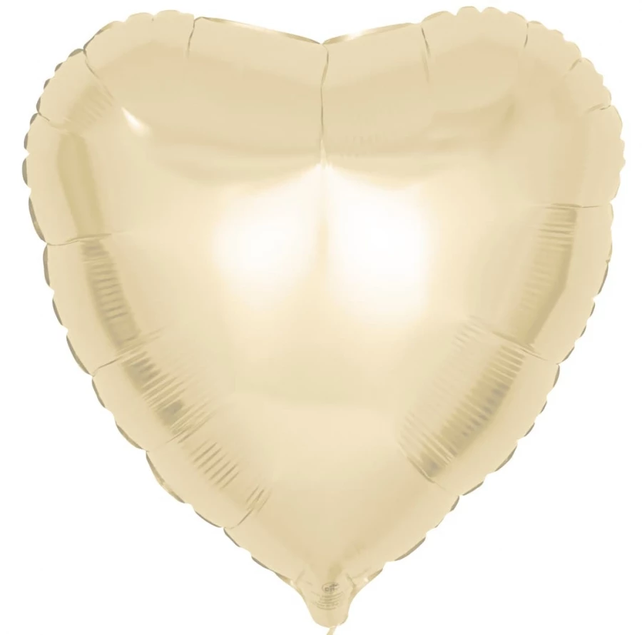 Фольгированный шар Сердце, Слоновая кость,