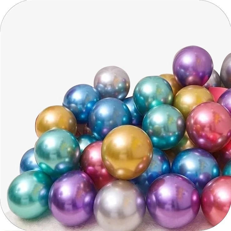 Шары на пол с воздухом ХРОМ