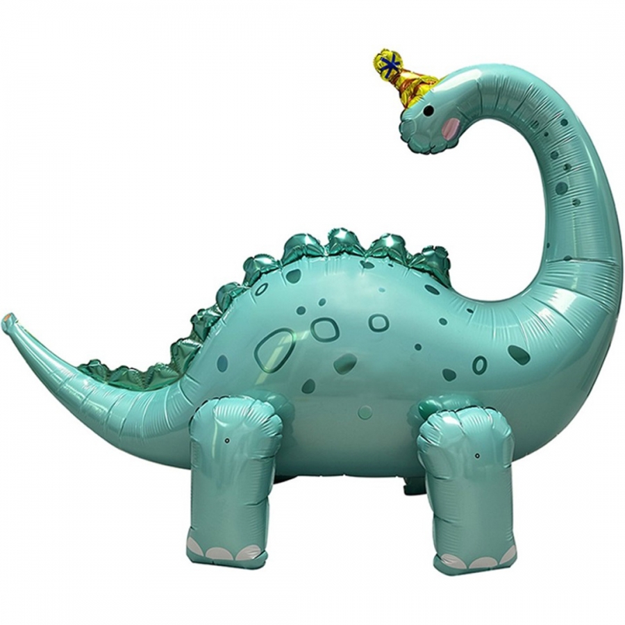 Шар 3D Фигура, Динозавр Бронтозавр в колпачке