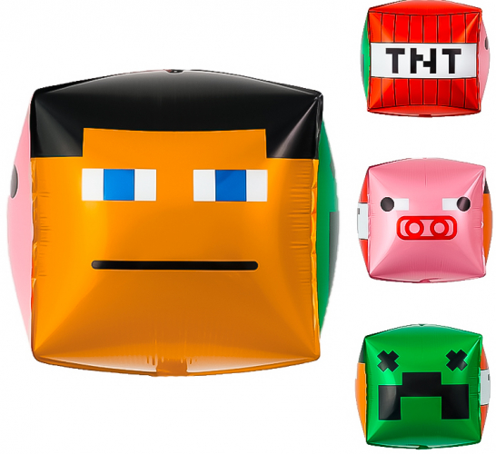 Шар 3D Куб, Пиксели, Герои