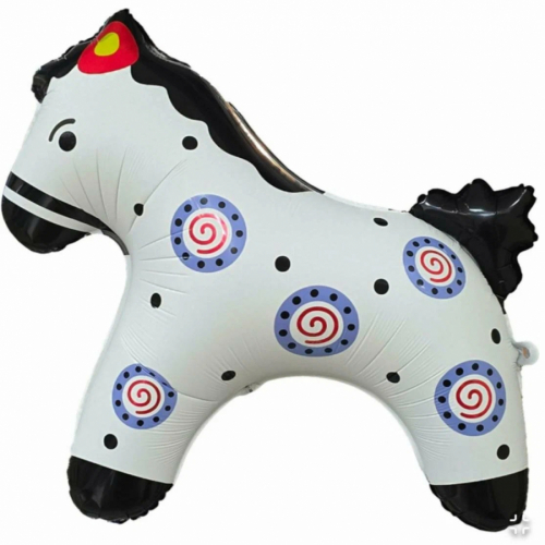 Шар Фигура Ходячая Лошадка дымковские узоры